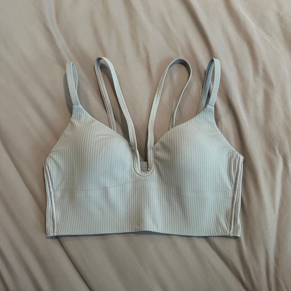 Ribbed Light Gray Bralette